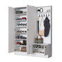 Hanah Home Soporte de Pasillo Blanco con Estanterías